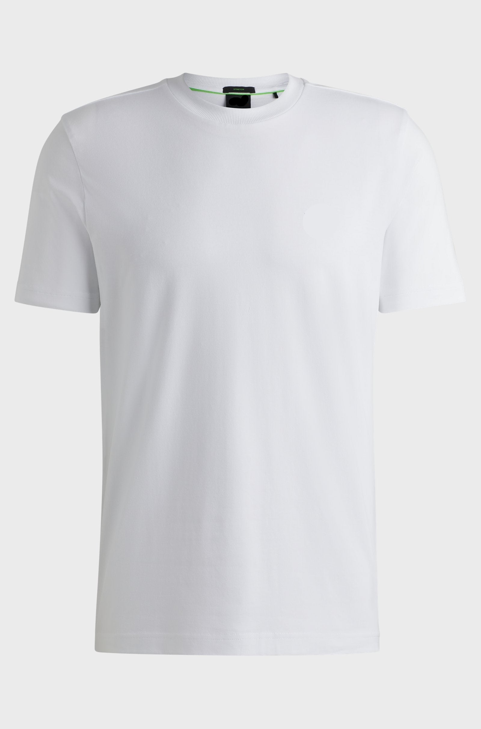 Regular-fit T-shirt in stretch cotton with contrast logo